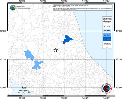 Mappa territorio comunale con almeno 3 questionari