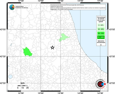 Mappa territorio comunale con almeno 3 questionari