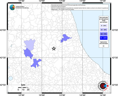 Mappa territorio comunale con almeno 3 questionari