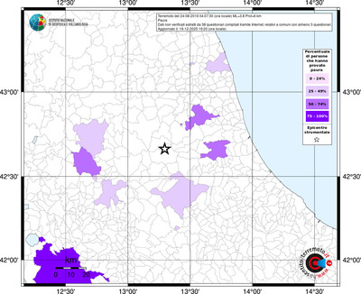 Mappa territorio comunale con almeno 3 questionari