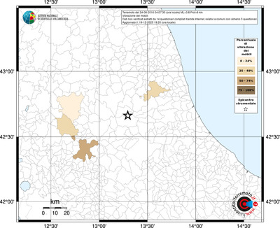 Mappa territorio comunale con almeno 3 questionari