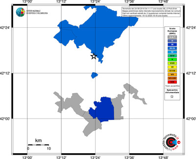 Mappa EMS - territori comuni