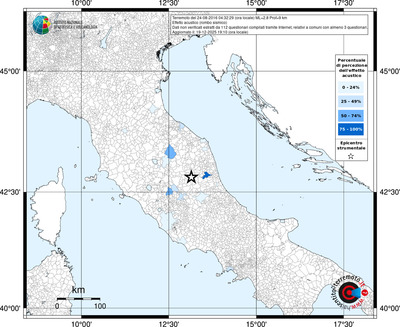 Mappa territorio comunale con almeno 3 questionari