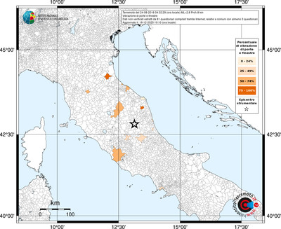 Mappa territorio comunale con almeno 3 questionari