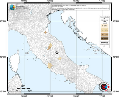Mappa territorio comunale con almeno 3 questionari