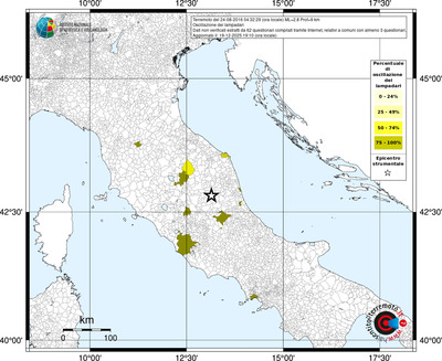 Mappa territorio comunale con almeno 3 questionari