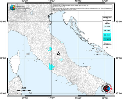 Mappa territorio comunale con almeno 3 questionari