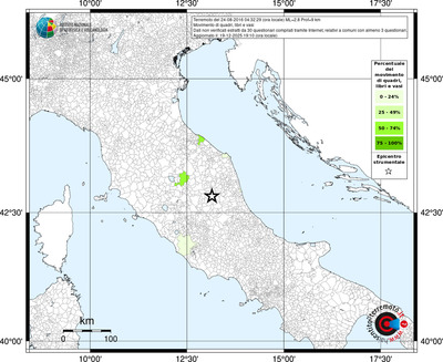 Mappa territorio comunale con almeno 3 questionari