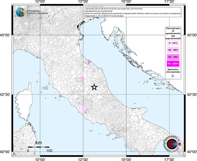 Mappa territorio comunale con almeno 3 questionari