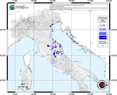 Mappa territorio comunale con almeno 3 questionari