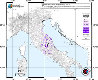 Mappa territorio comunale con almeno 3 questionari