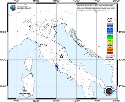 Mappa EMS - territori località