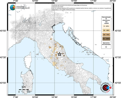 Mappa territorio comunale con almeno 3 questionari
