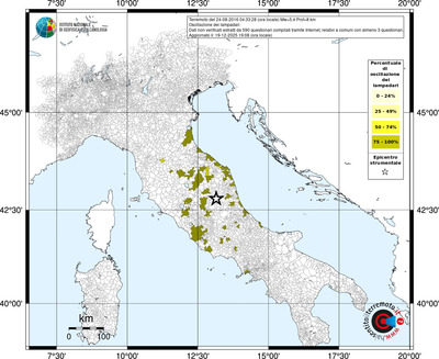 Mappa territorio comunale con almeno 3 questionari