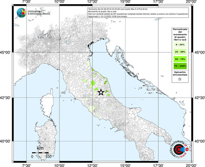 Mappa territorio comunale con almeno 3 questionari