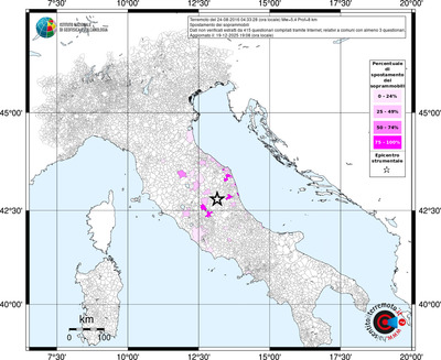 Mappa territorio comunale con almeno 3 questionari