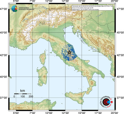 Area di invio delle email agli iscritti