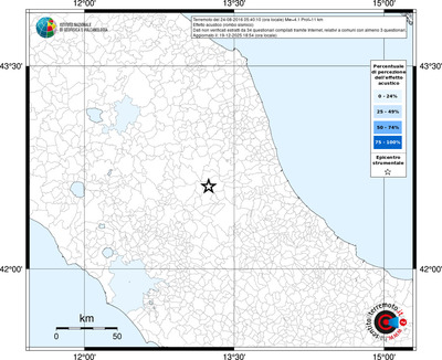 Mappa territorio comunale con almeno 3 questionari