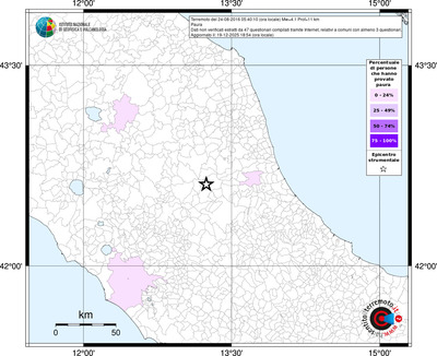 Mappa territorio comunale con almeno 3 questionari