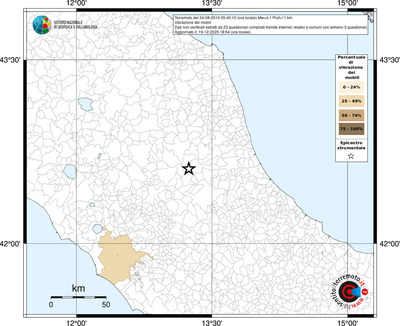 Mappa territorio comunale con almeno 3 questionari