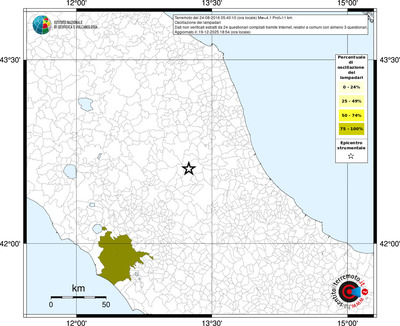 Mappa territorio comunale con almeno 3 questionari