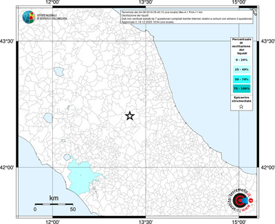 Mappa territorio comunale con almeno 3 questionari