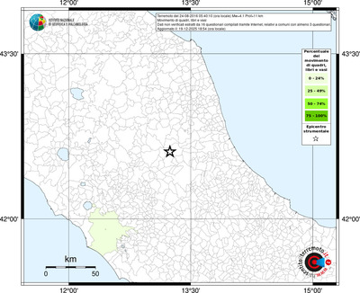 Mappa territorio comunale con almeno 3 questionari