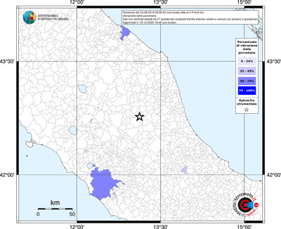 Mappa territorio comunale con almeno 3 questionari
