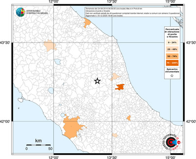 Mappa territorio comunale con almeno 3 questionari