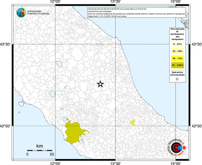Mappa territorio comunale con almeno 3 questionari
