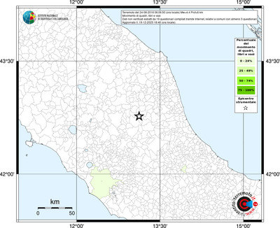 Mappa territorio comunale con almeno 3 questionari