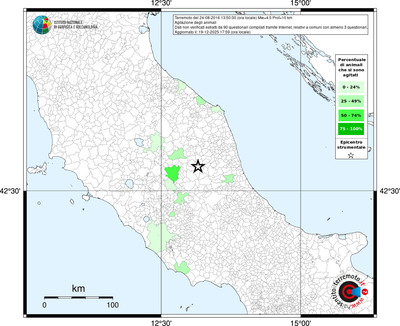 Mappa territorio comunale con almeno 3 questionari