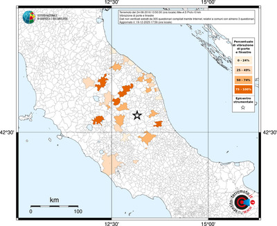 Mappa territorio comunale con almeno 3 questionari