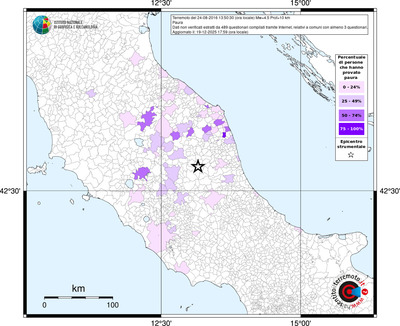 Mappa territorio comunale con almeno 3 questionari