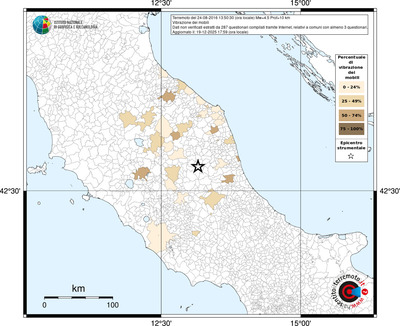 Mappa territorio comunale con almeno 3 questionari