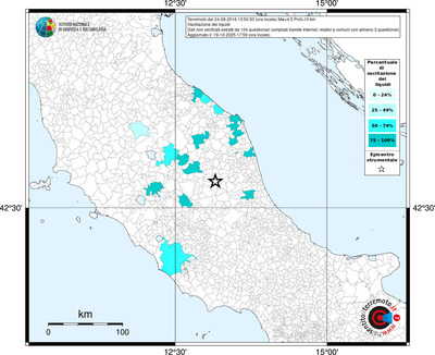 Mappa territorio comunale con almeno 3 questionari