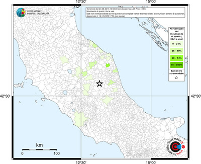 Mappa territorio comunale con almeno 3 questionari