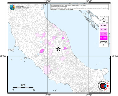 Mappa territorio comunale con almeno 3 questionari