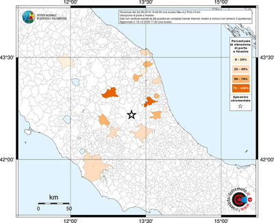 Mappa territorio comunale con almeno 3 questionari