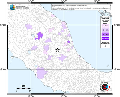 Mappa territorio comunale con almeno 3 questionari