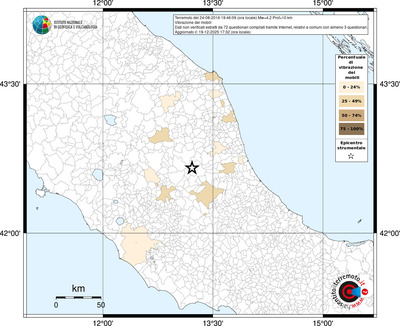 Mappa territorio comunale con almeno 3 questionari