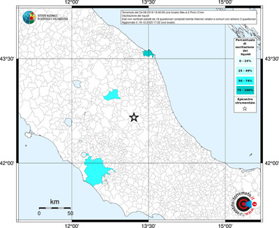 Mappa territorio comunale con almeno 3 questionari