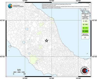 Mappa territorio comunale con almeno 3 questionari