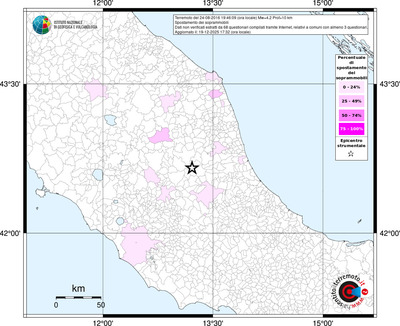 Mappa territorio comunale con almeno 3 questionari