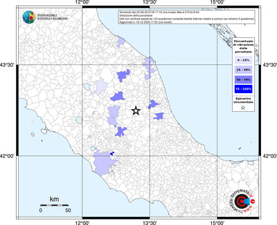 Mappa territorio comunale con almeno 3 questionari