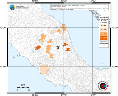Mappa territorio comunale con almeno 3 questionari