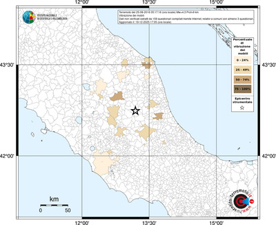 Mappa territorio comunale con almeno 3 questionari