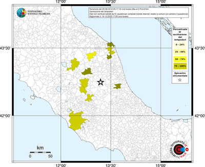 Mappa territorio comunale con almeno 3 questionari