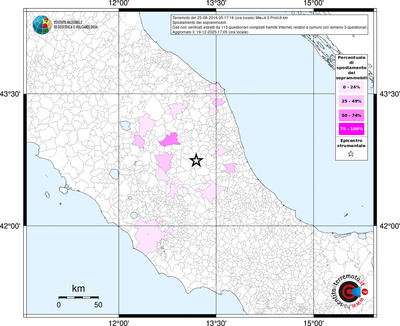 Mappa territorio comunale con almeno 3 questionari