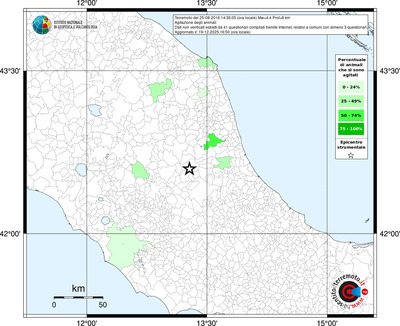 Mappa territorio comunale con almeno 3 questionari